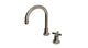 Emerson One Handle Deck Mount Gooseneck Lavatory Faucet with Classic Cross Handle in Antique Nickel