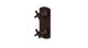 Emerson Two Handle Wall Mount Shower Trim with Classic Cross Handles in Architectural Copper