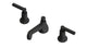 Emerson Two Handle Deck Mount Low Hexagon Lavatory Faucet with Classic Lever Handles in Matte Black