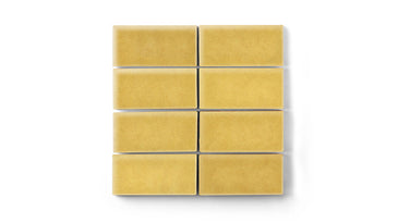 2x4 Straight Set Sheeted Original Ceramic Mosaic Tile in Haystack Gloss