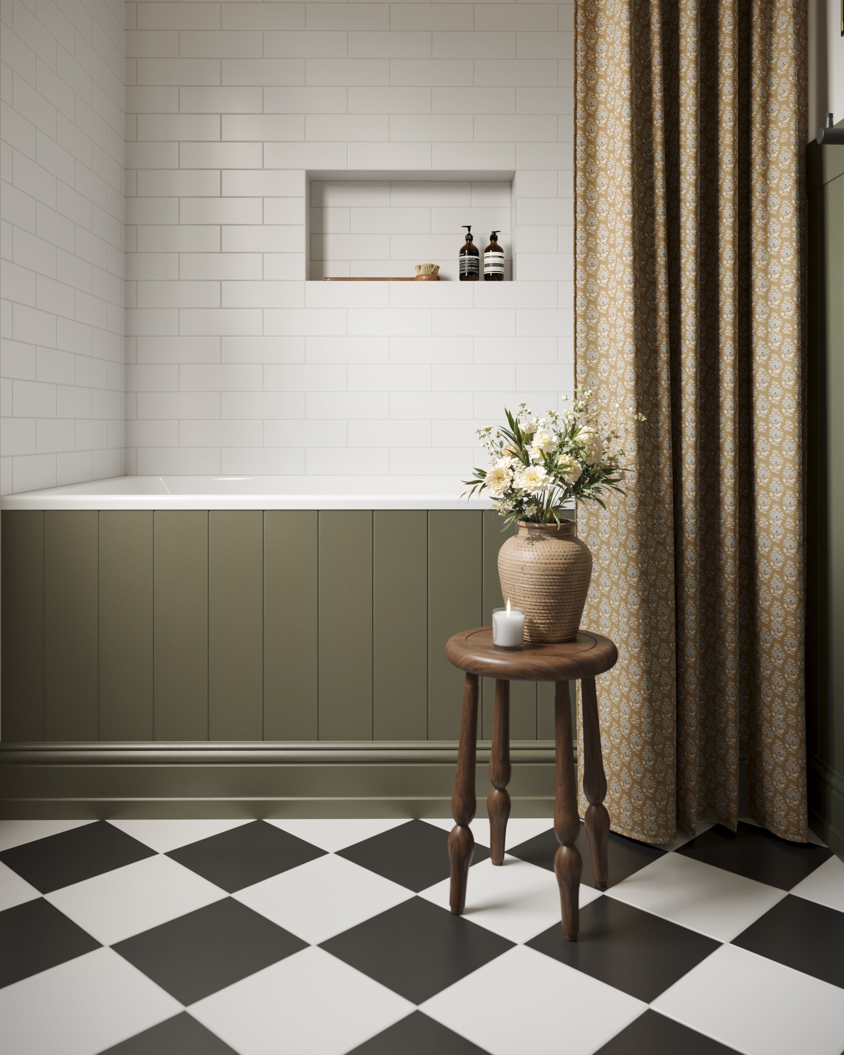 3x9 Natural Press Ceramic Tile in Salt Creek Matte