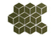 Small Diamond Sheeted - Escher Original Ceramic Mosaic Tile in Bonsai Gloss