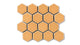 2" Hexagon Sheeted Original Ceramic Mosaic Tile in Koi Gloss
