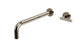 Contour One Handle Wall Mount 12" Lavatory Faucet with Soft Lever Handle in Polished Nickel