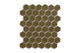 2" Hexagon Sheeted Original Ceramic Mosaic Tile in Chaparral Gloss