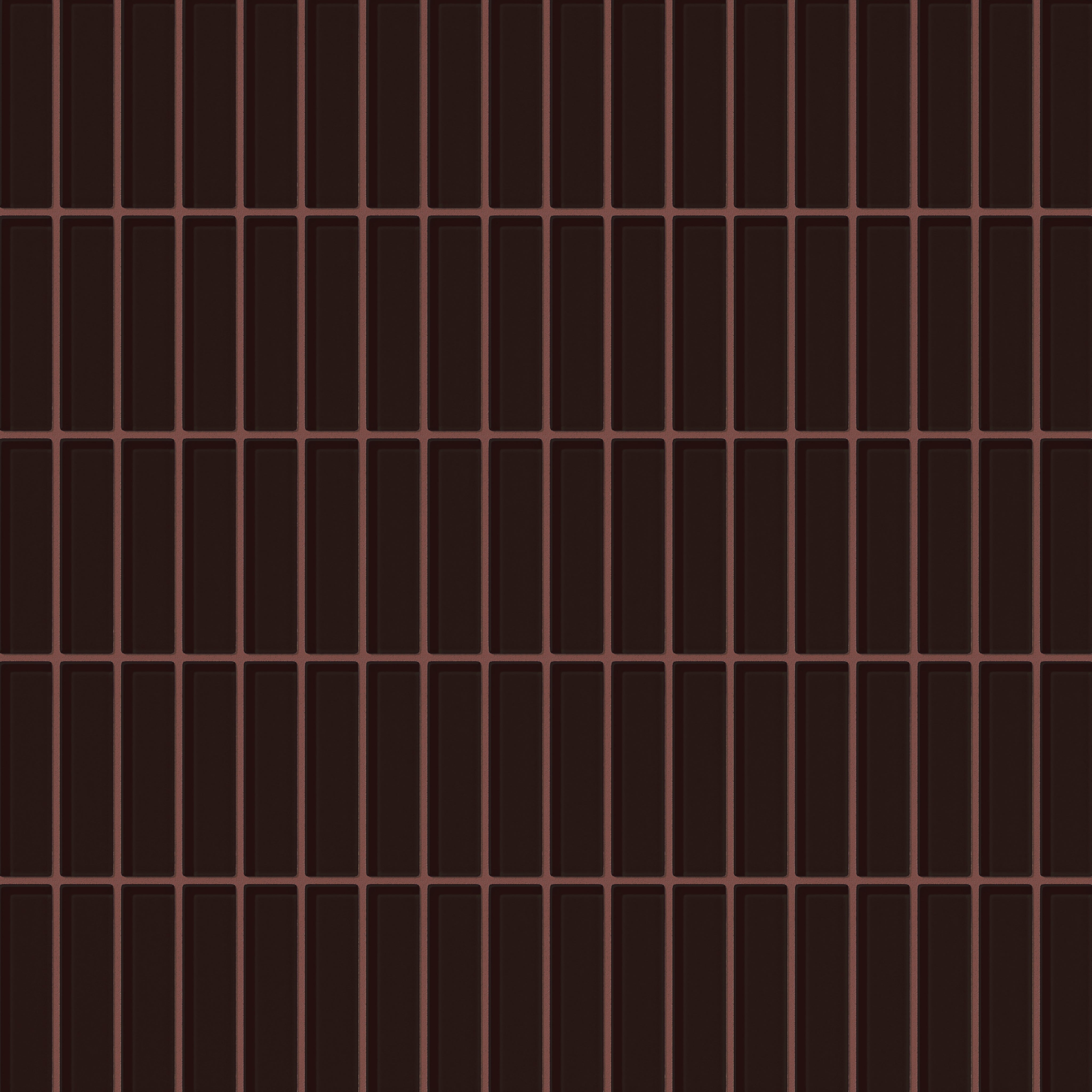 1x4 Straight Set Sheeted Glass Mosaic Tile in Nighthawk Gloss