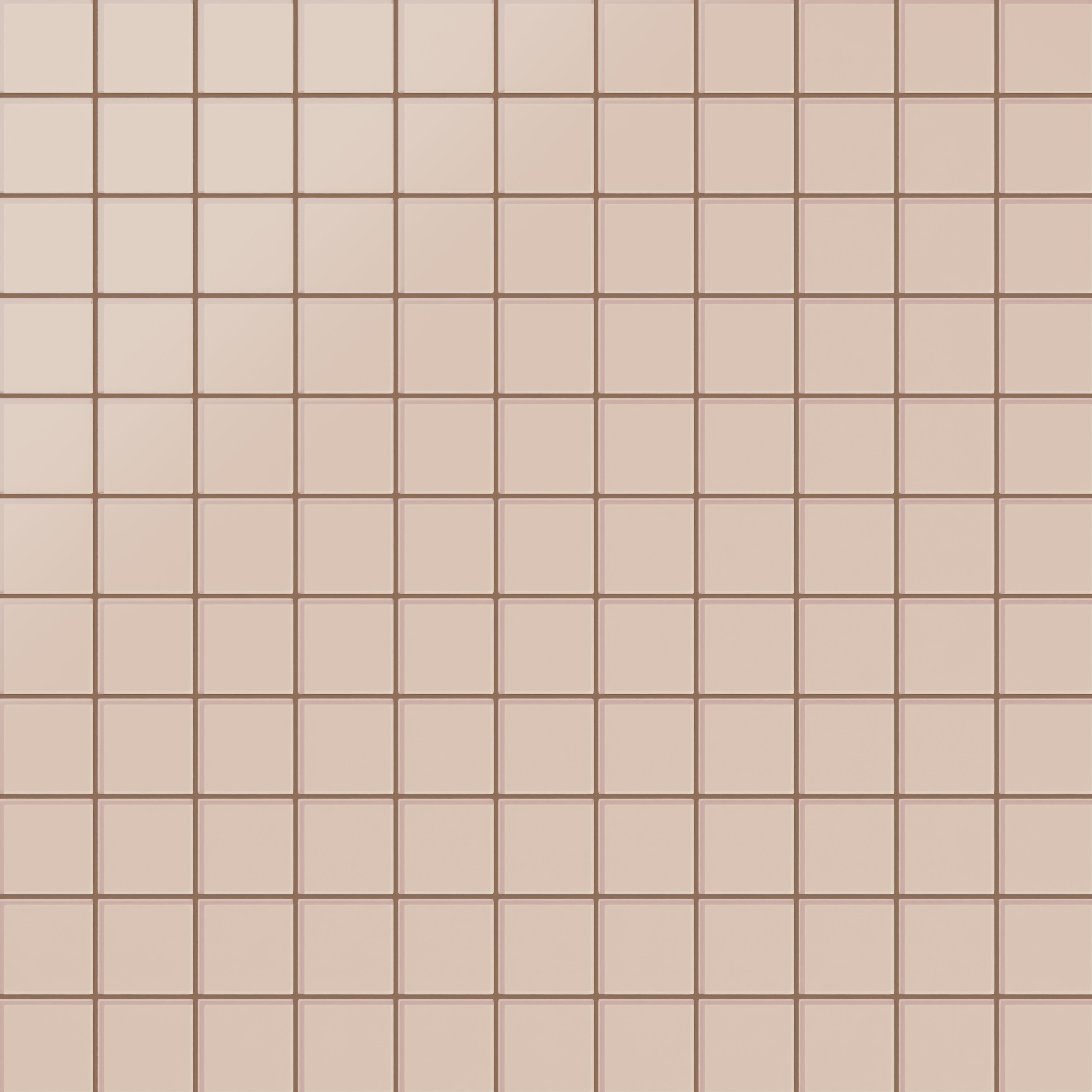 3x3 Straight Set Sheeted Glass Mosaic Tile in Rosy Finch Matte