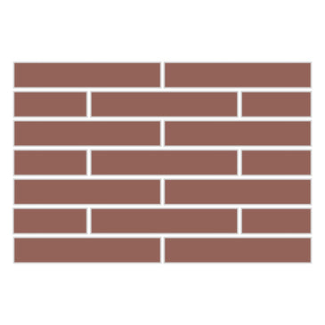 1x6 Half Offset Sheeted Original Ceramic Mosaic Tile in Mauve Matte