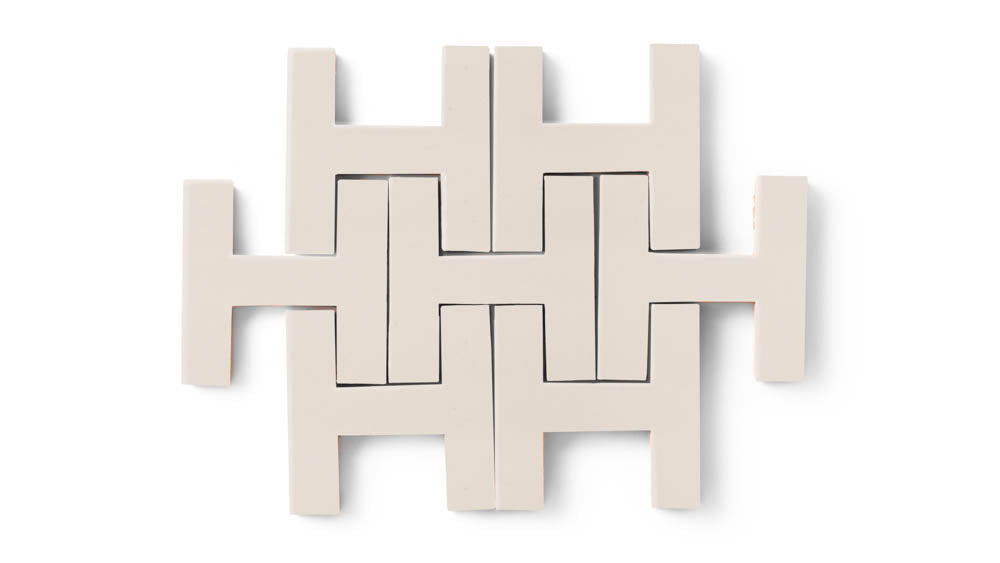 Chaine Homme Original Ceramic Tile in Ivory Gloss