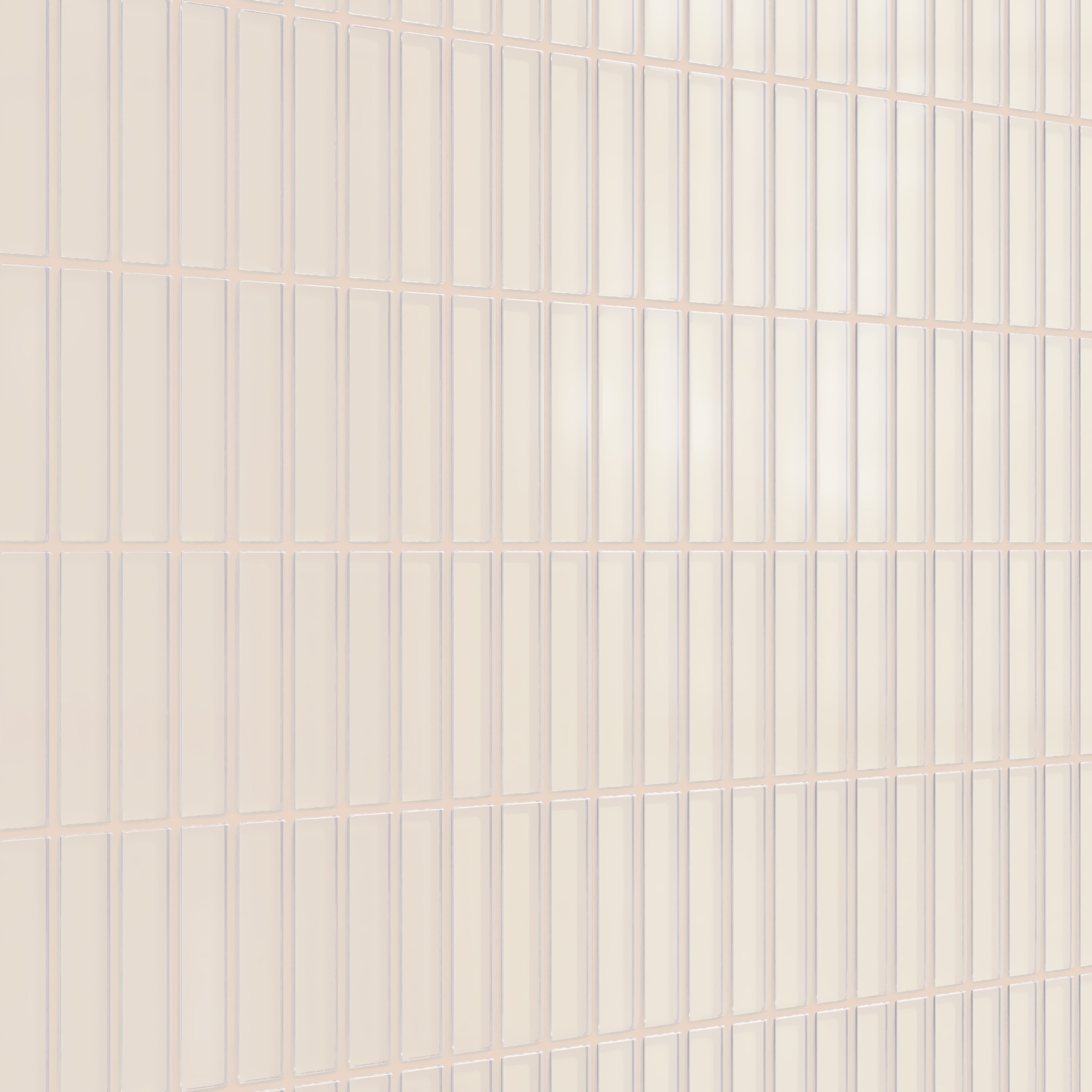 1x4 Straight Set Sheeted Glass Mosaic Tile in Sandpiper Matte