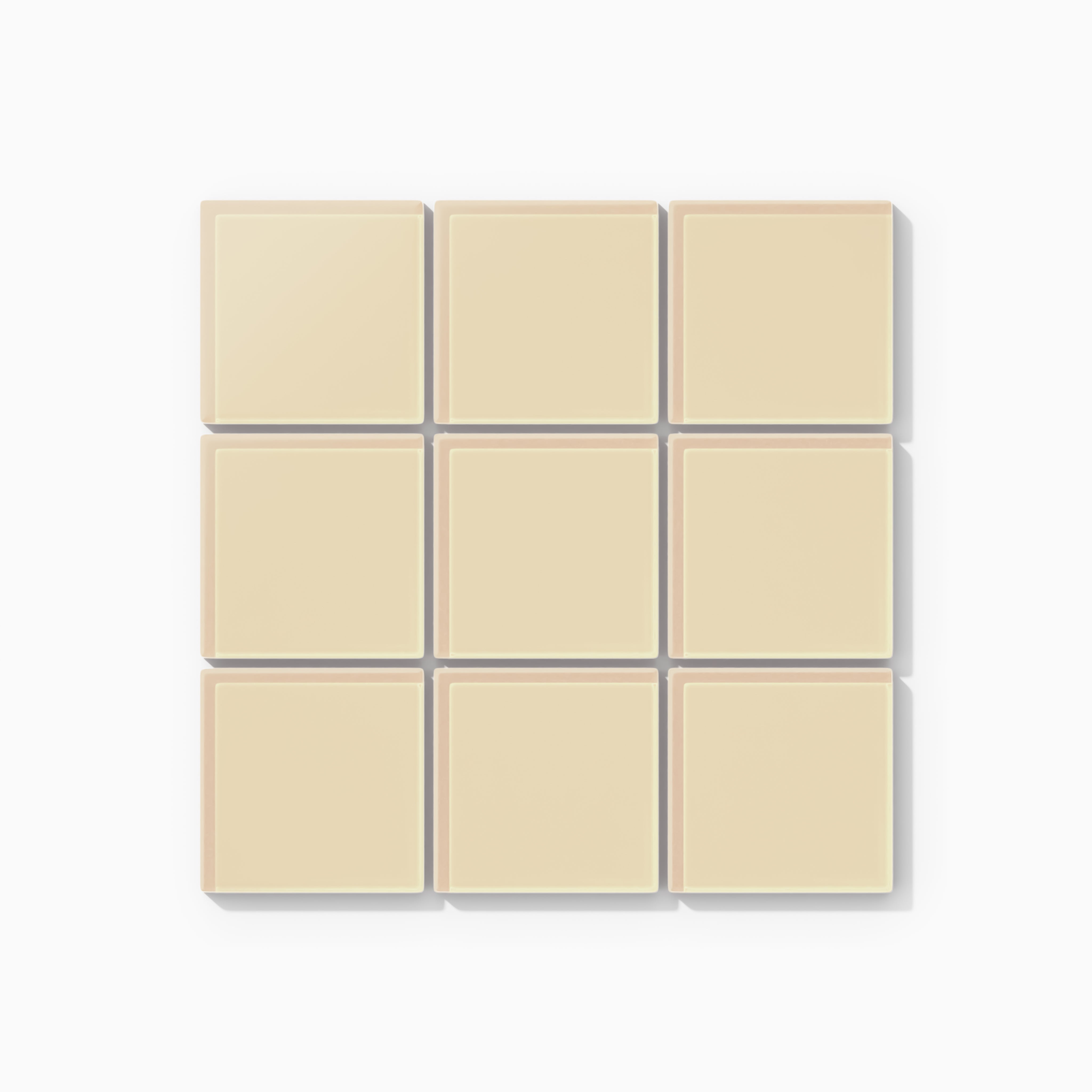 3x3 Straight Set Sheeted Glass Mosaic Tile in Chickadee Matte
