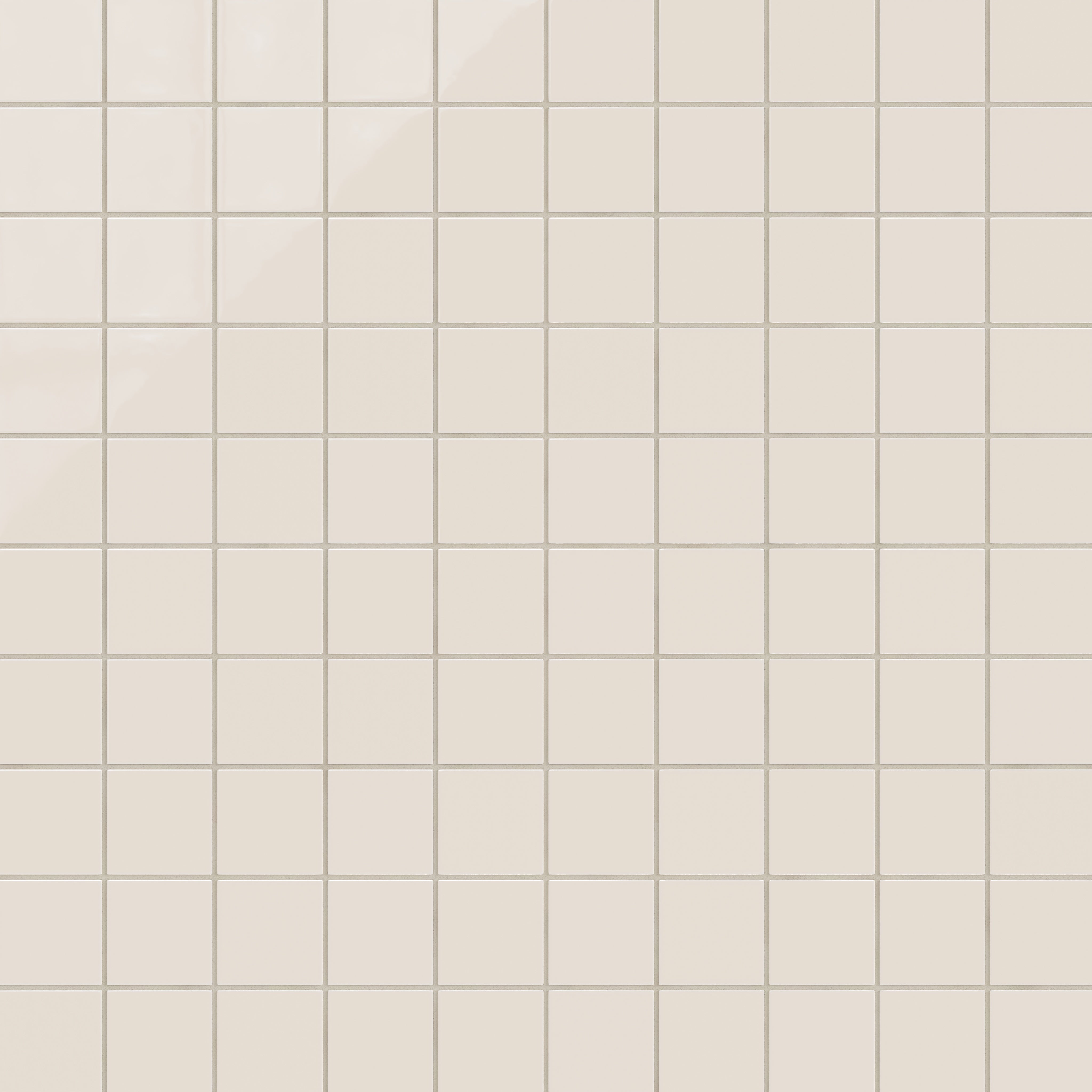 3x3 Straight Set Sheeted Natural Press Ceramic Mosaic Tile in Pearl Gloss