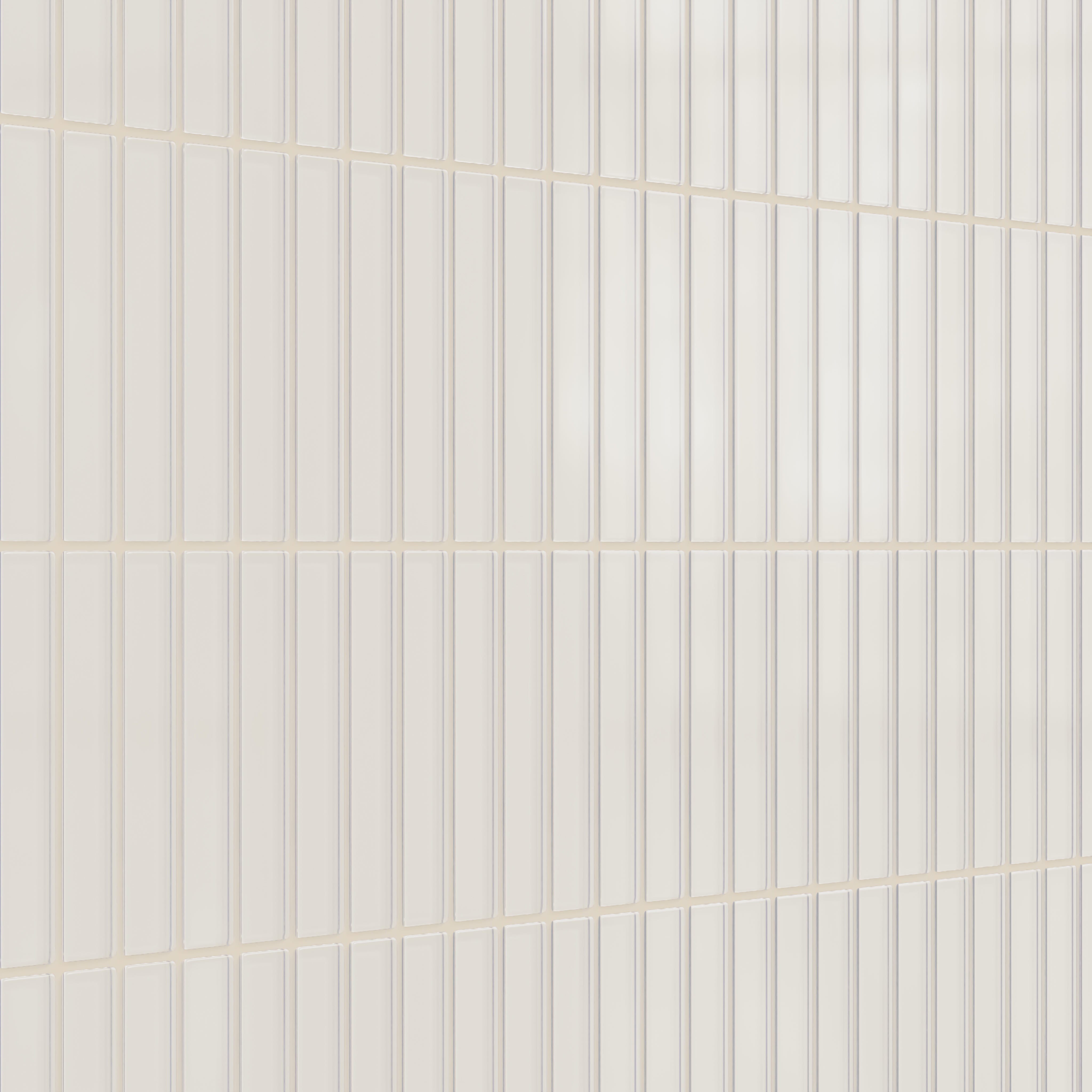 1x6 Straight Set Sheeted Glass Mosaic Tile in Dove Matte