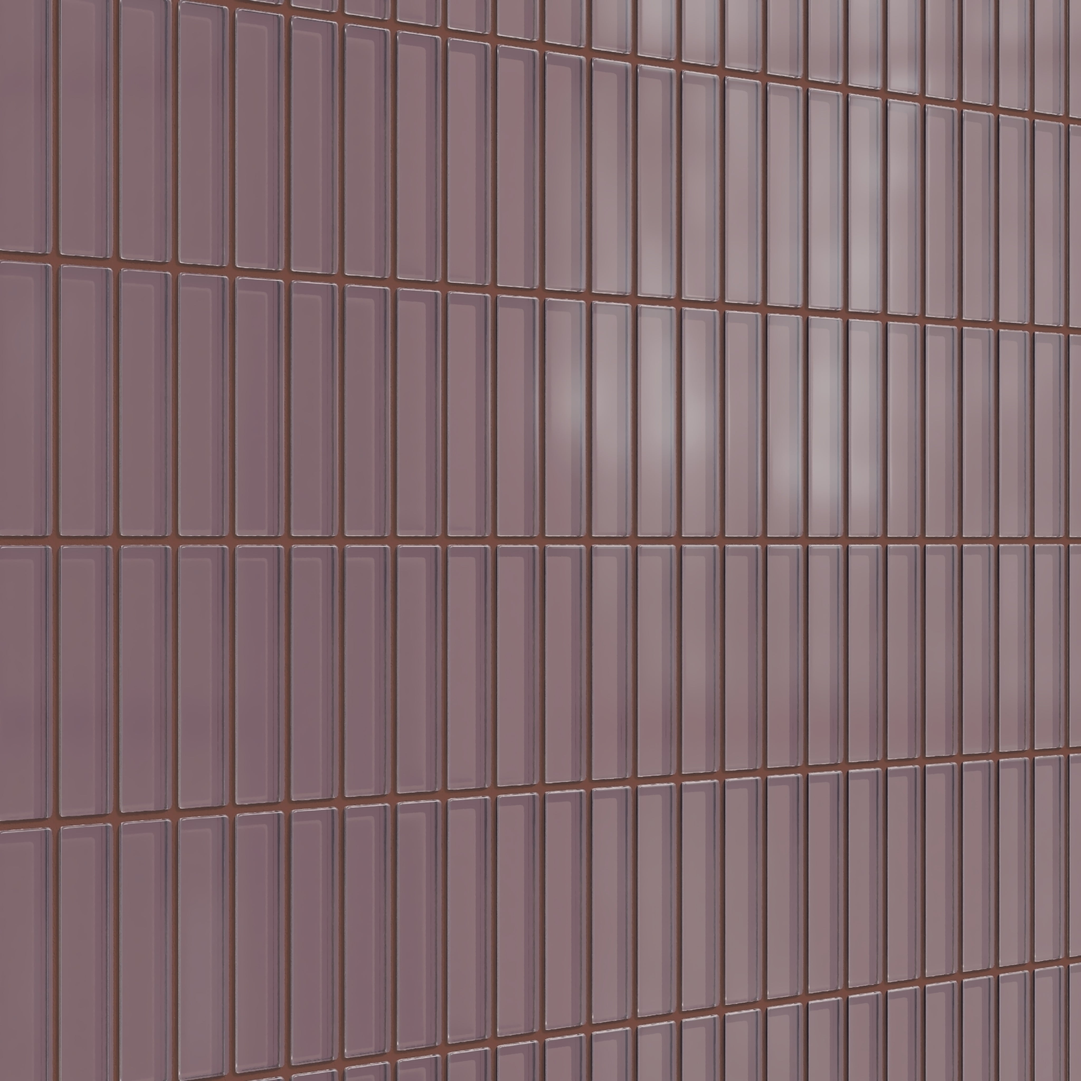 1x4 Straight Set Sheeted Glass Mosaic Tile in Crane Matte