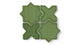 Star & Cross Original Ceramic Tile in Kelp Gloss