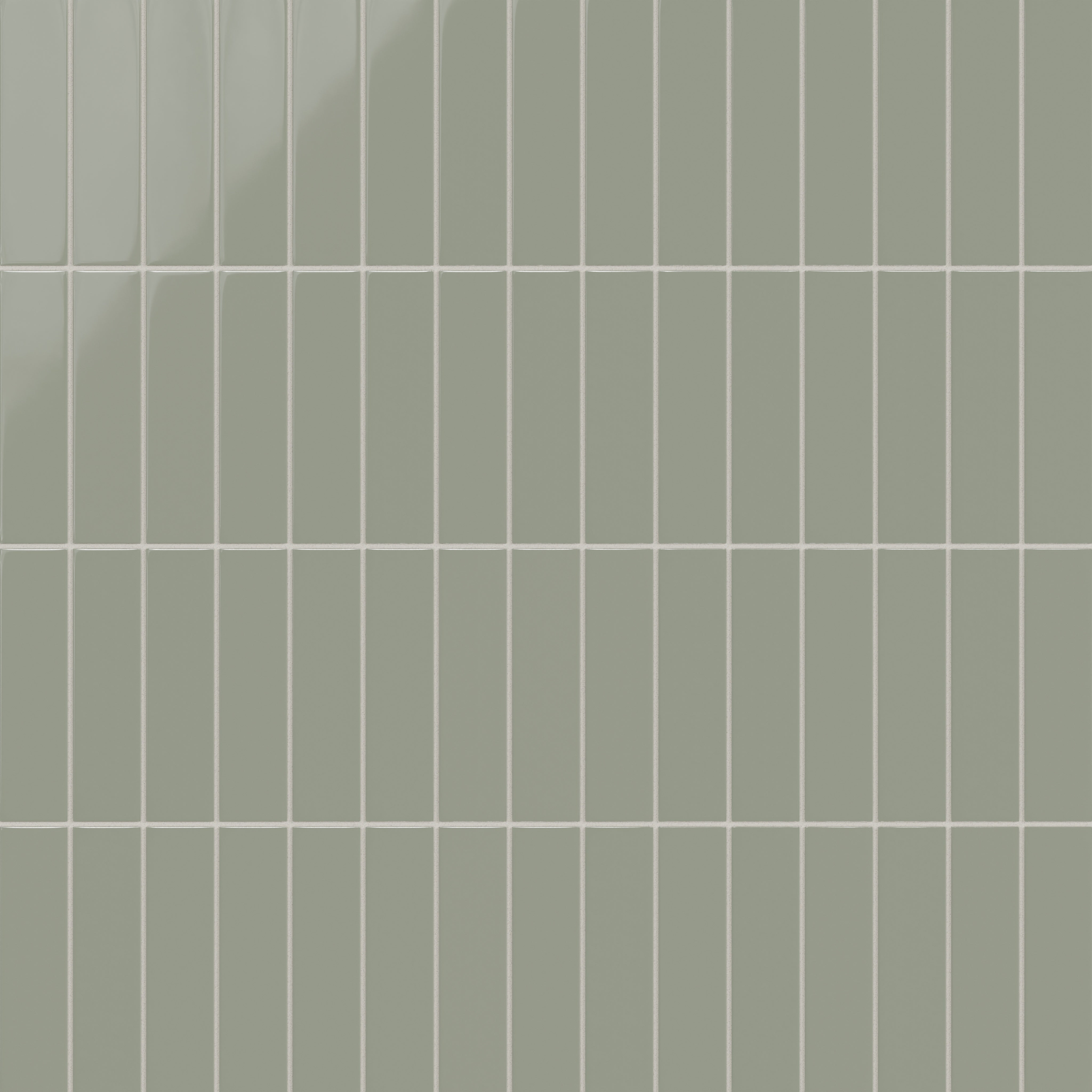 2x8 Natural Press Ceramic Tile in Terre Verte Gloss