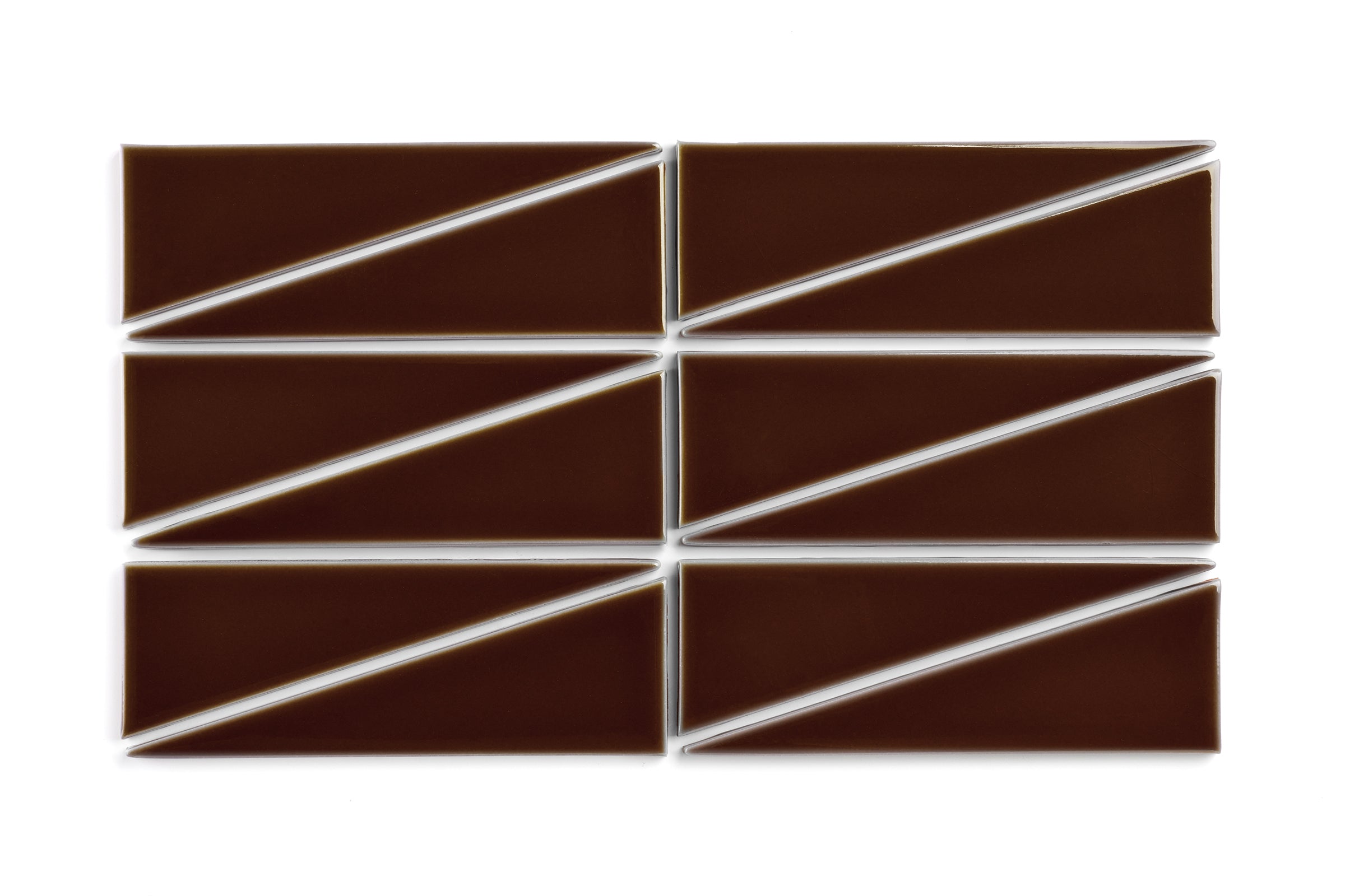 Right Scalene Triangle Original Ceramic Tile in Garnet Gloss