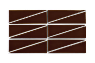 Right Scalene Triangle Original Ceramic Tile in Garnet Gloss