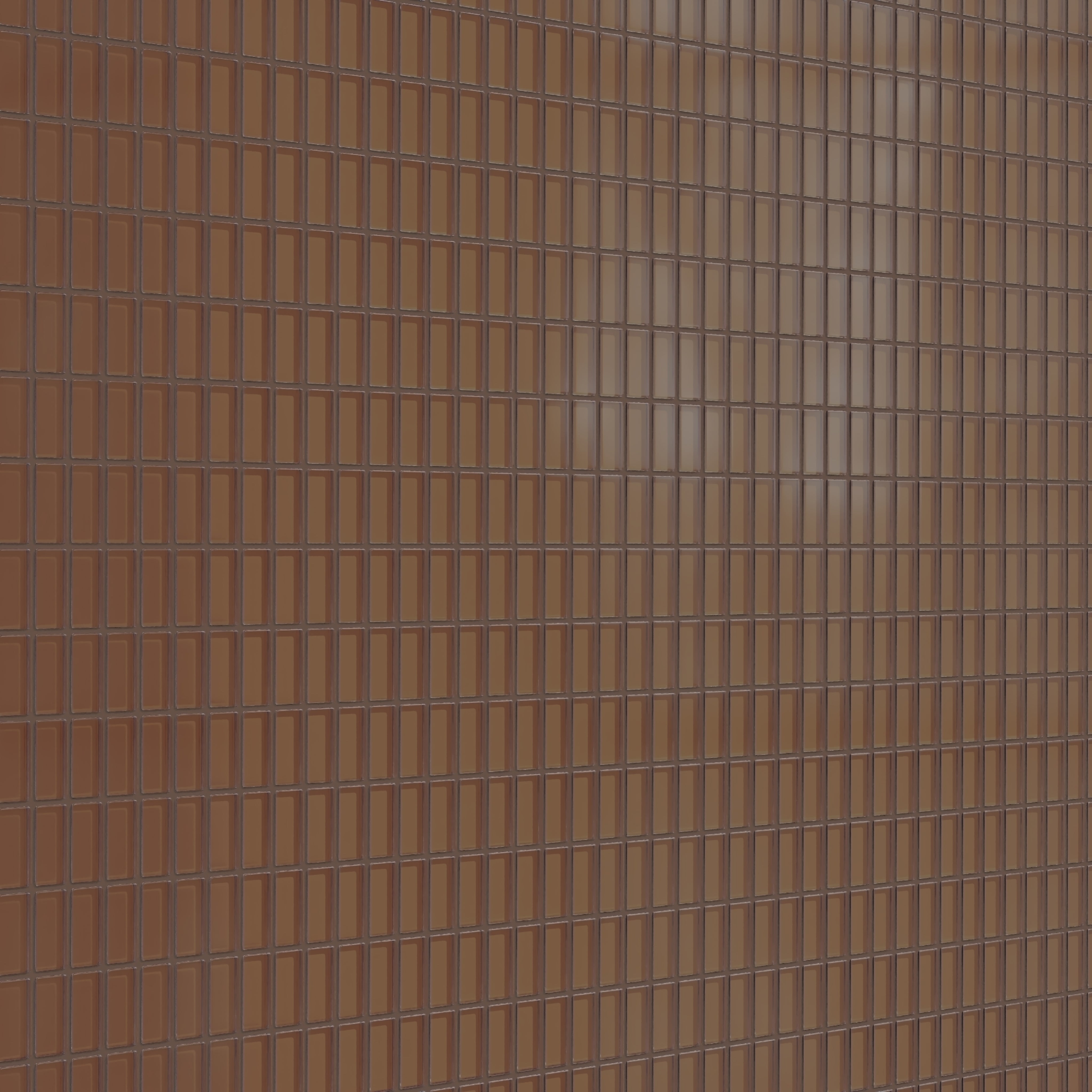 1x2 Straight Set Sheeted Glass Mosaic Tile in Kestrel Matte