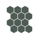 2" Hexagon Sheeted Original Ceramic Mosaic Tile in Tempest Matte