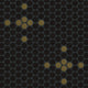 1" Penny Round Sparkle Sheeted Original Ceramic Tile in Raven Matte & Chaparral Matte
