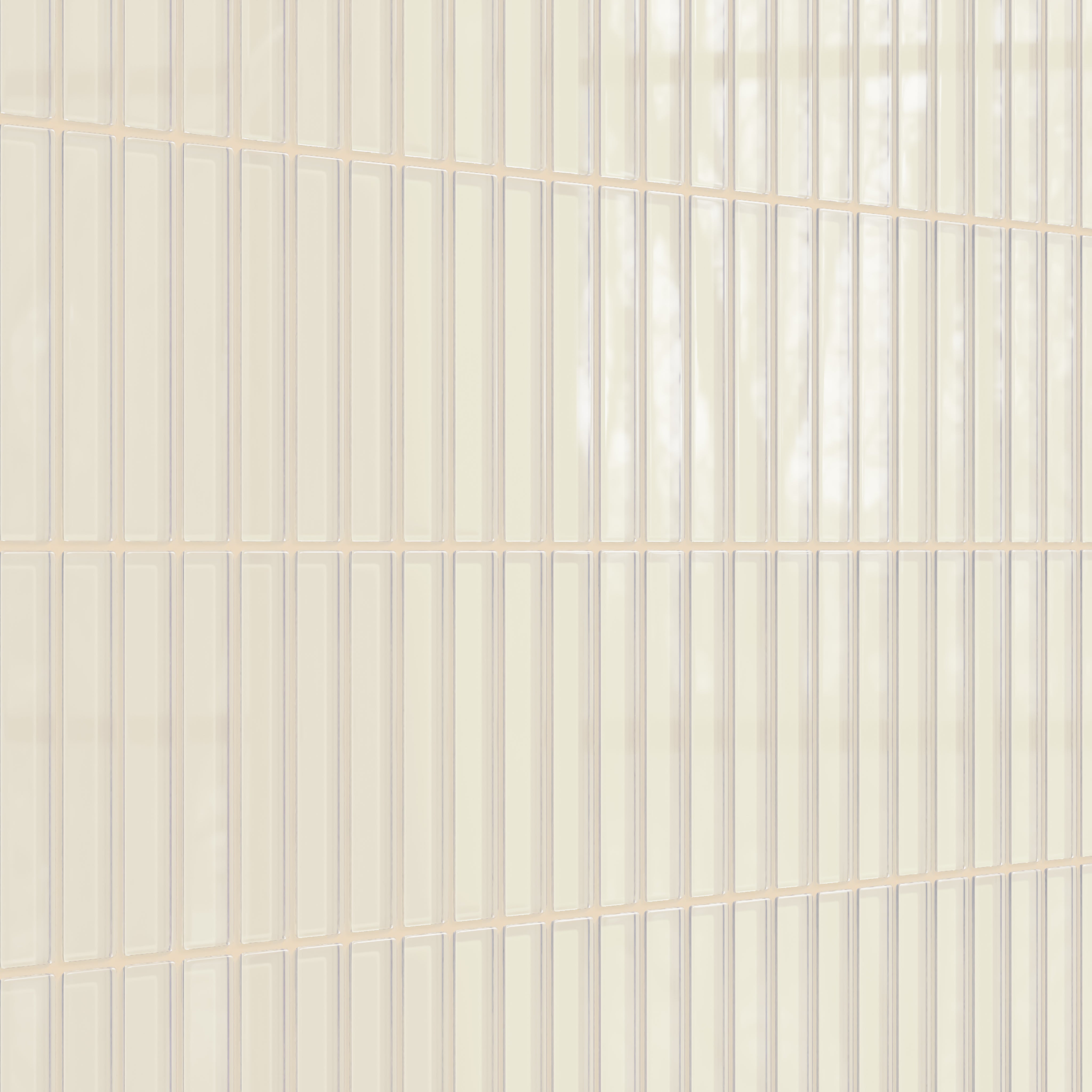 1x6 Straight Set Sheeted Glass Mosaic Tile in Sparrow Gloss