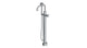 Emerson One Handle Floor Mount Squaretop Bath Trim with Hand Shower and Defined Cross Handle in Satin Chrome