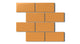 2x4 Half Offset Sheeted Natural Press Ceramic Mosaic Tile in Yellow Ochre Matte