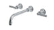 Emerson Two Handle Wall Mount 10" Lavatory Faucet with Classic Lever Handles in Satin Chrome