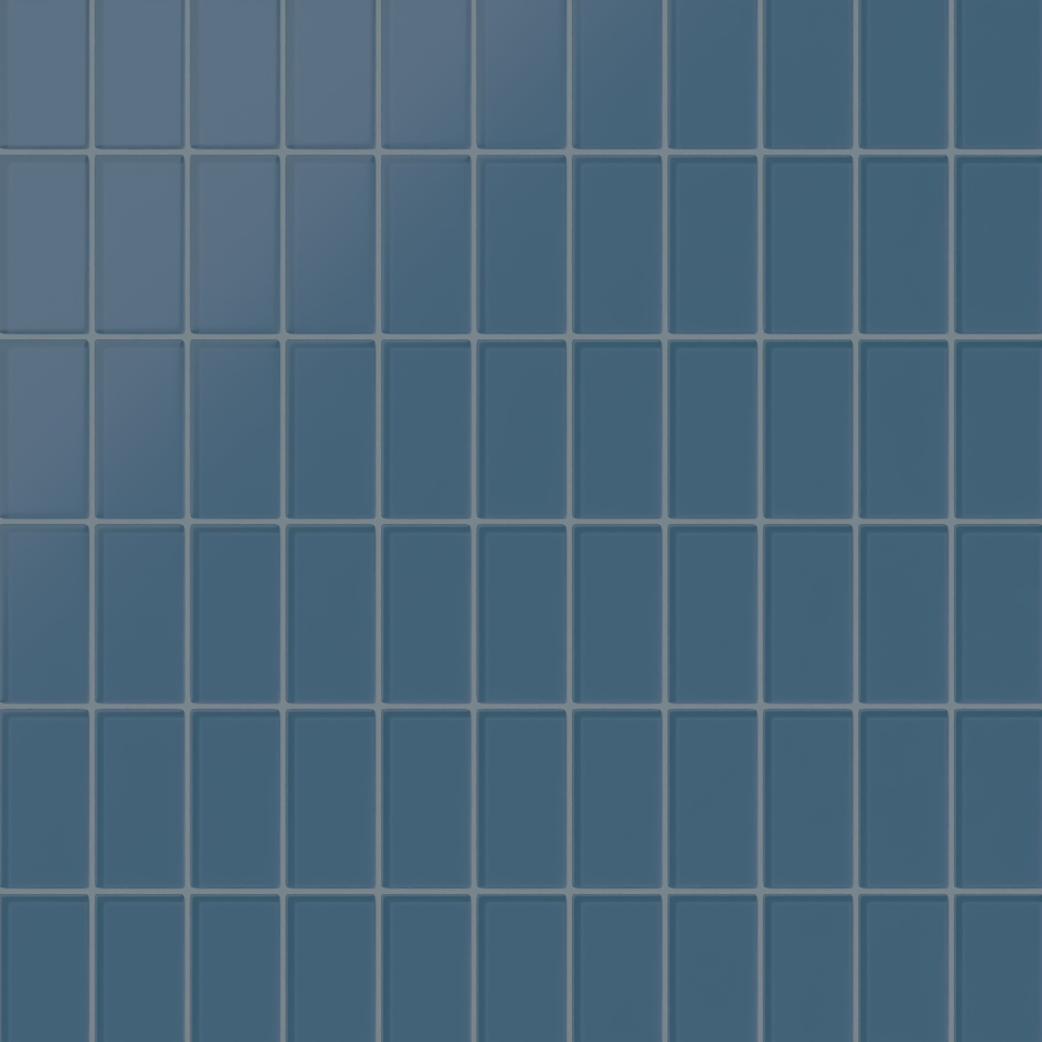 2x4 Straight Set Sheeted Glass Mosaic Tile in Blue Jay Matte