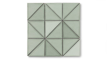 4" Triangle Original Ceramic Tile in Rosemary Gloss
