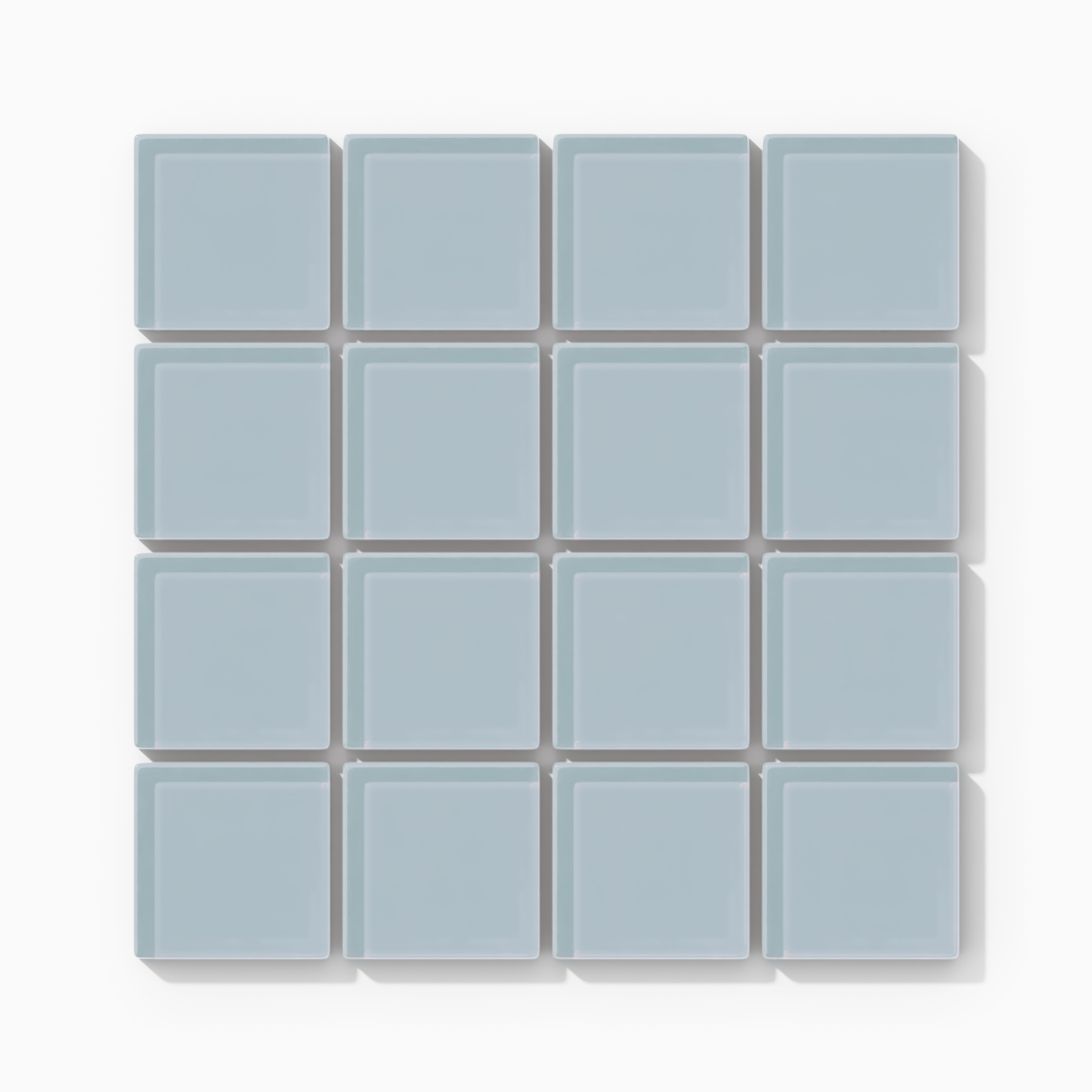 2x2 Straight Set Sheeted Glass Mosaic Tile in Partridge Gloss