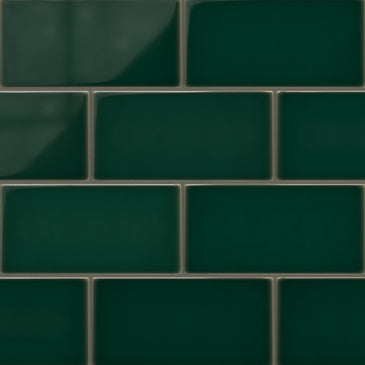 6x12 Original Ceramic Tile in Evergreen Gloss