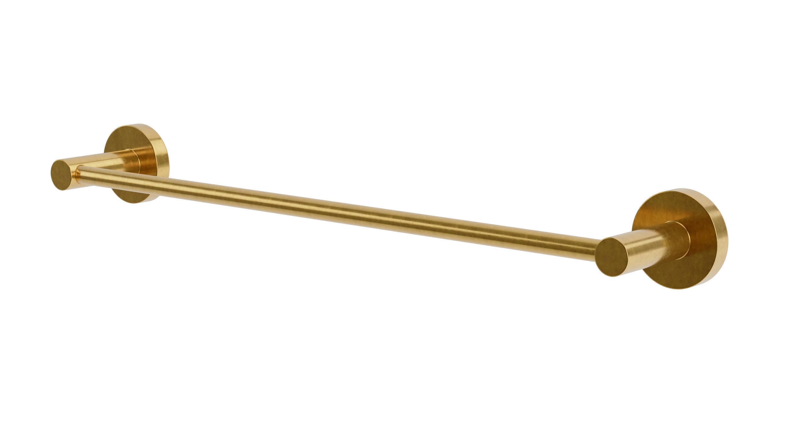 Flatiron Round Towel Bar 18" in French Brass