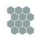 2" Hexagon Sheeted Original Ceramic Mosaic Tile in Overcast Matte