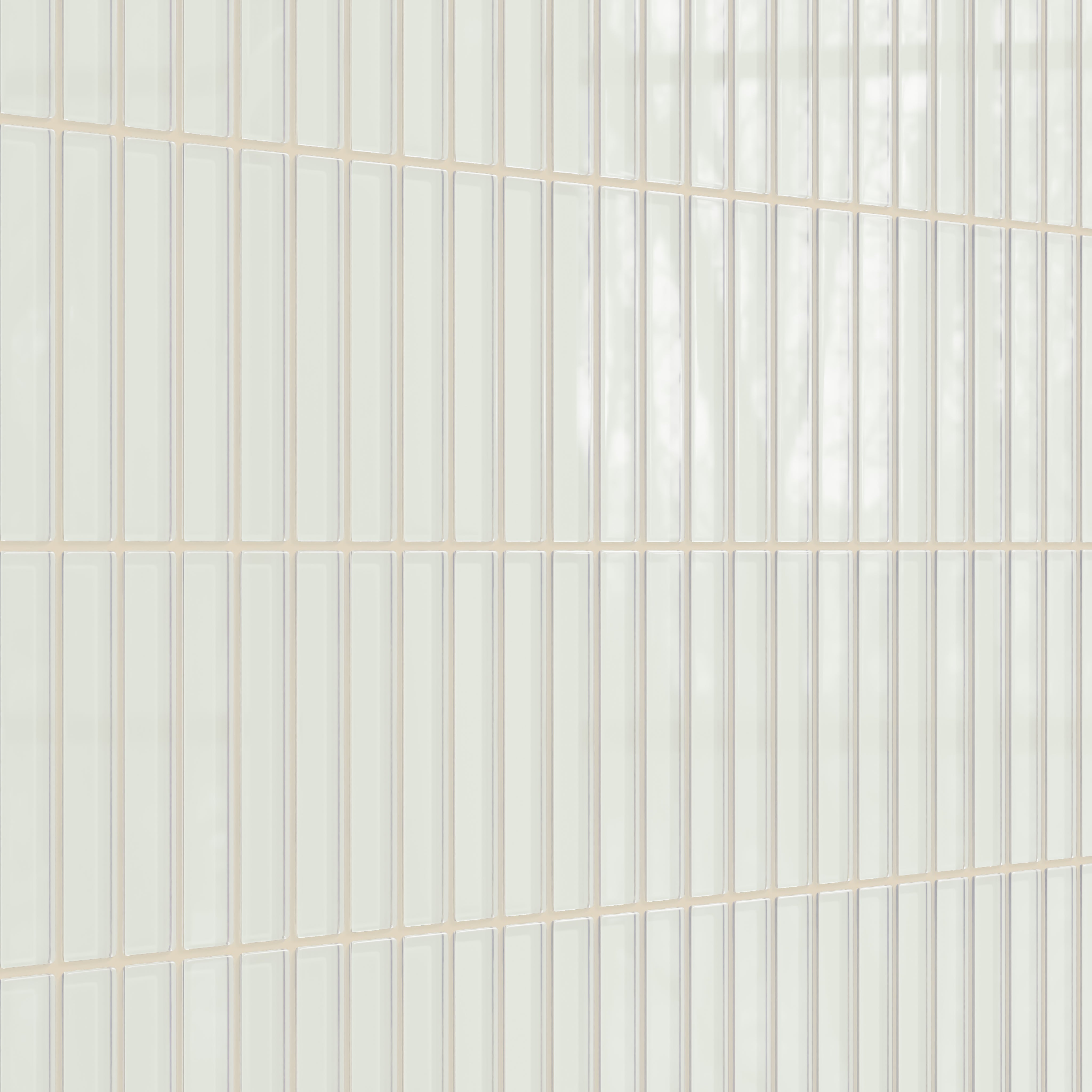 1x6 Straight Set Sheeted Glass Mosaic Tile in Flycatcher Gloss