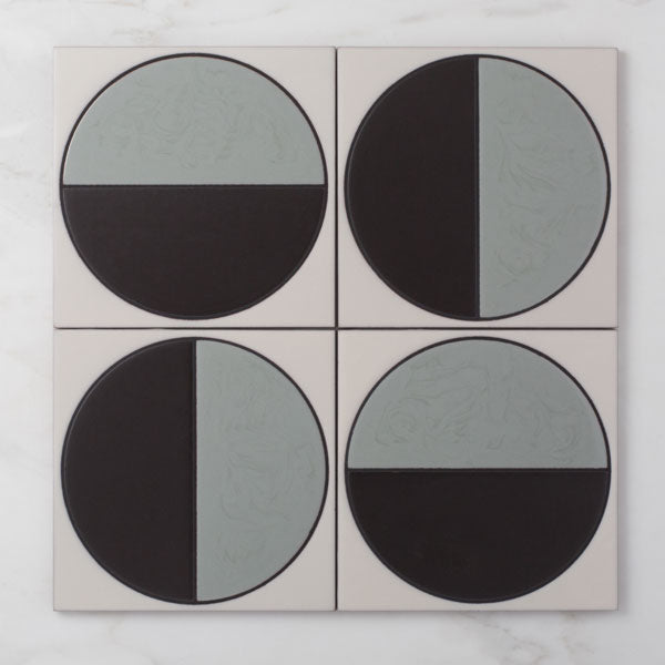 8x8 Handpainted Tile Harvest in Cool Motif