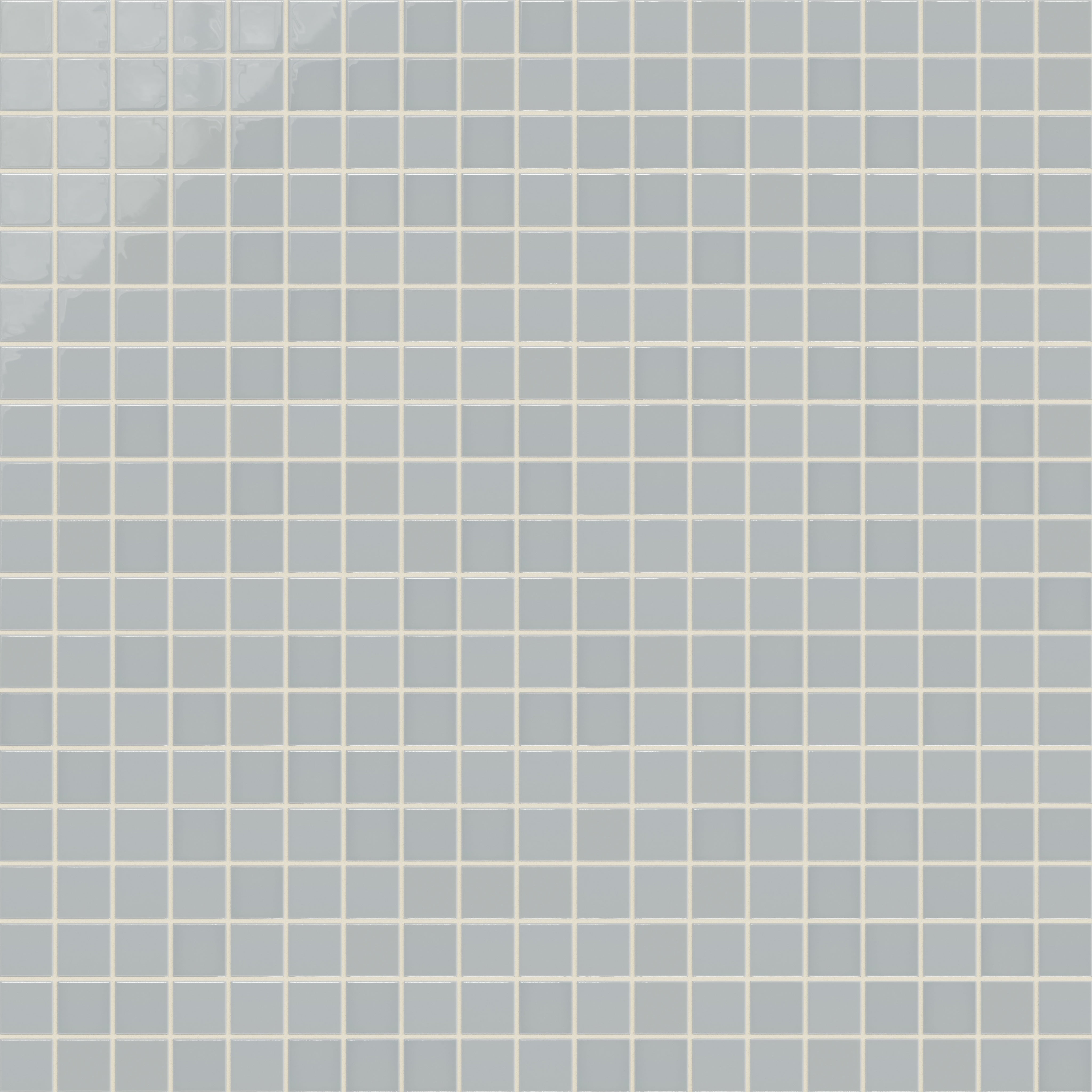 2x2 Straight Set Sheeted Natural Press Ceramic Mosaic Tile in Alberta Blue Gloss