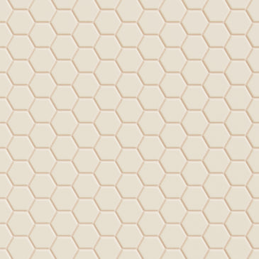 1" Hexagon Sheeted Original Ceramic Mosaic Tile in Feldspar Matte