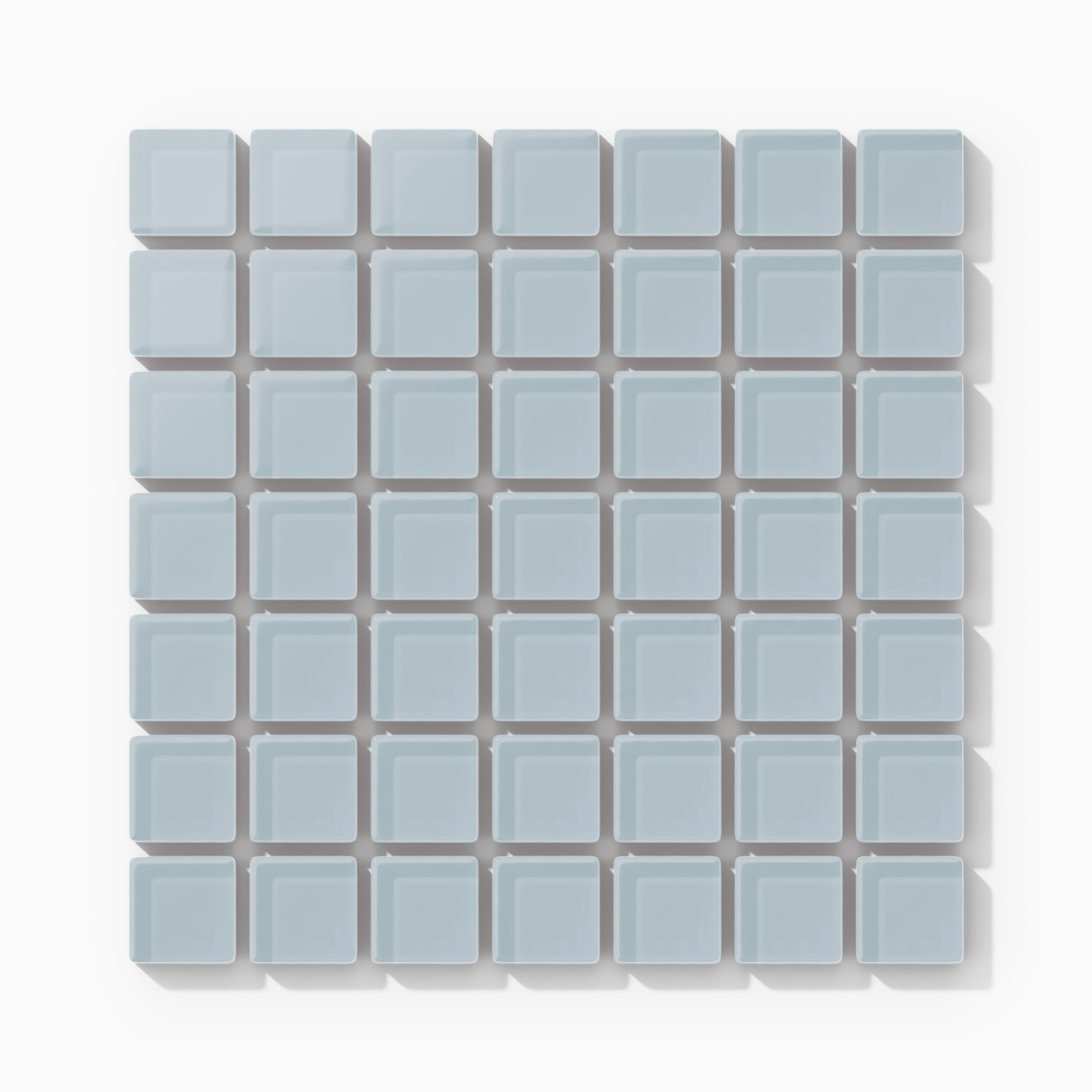 1x1 Straight Set Sheeted Glass Mosaic Tile in Partridge Matte