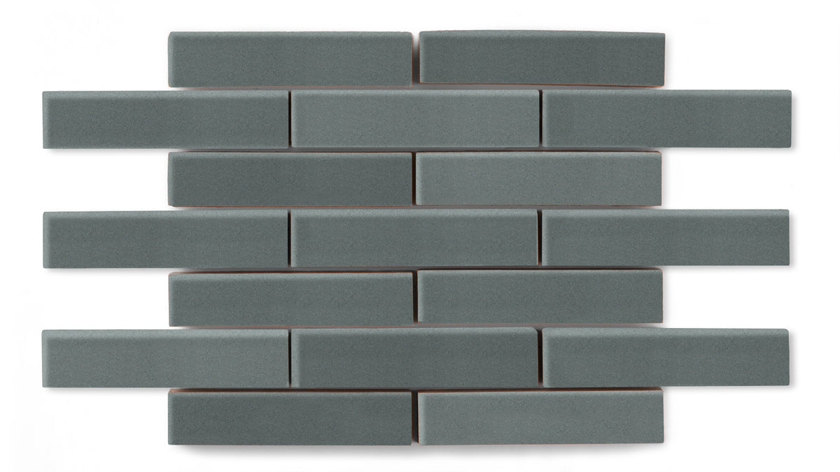 Flagstone 1x4 Half Offset Sheeted Matte Original Ceramic Tile