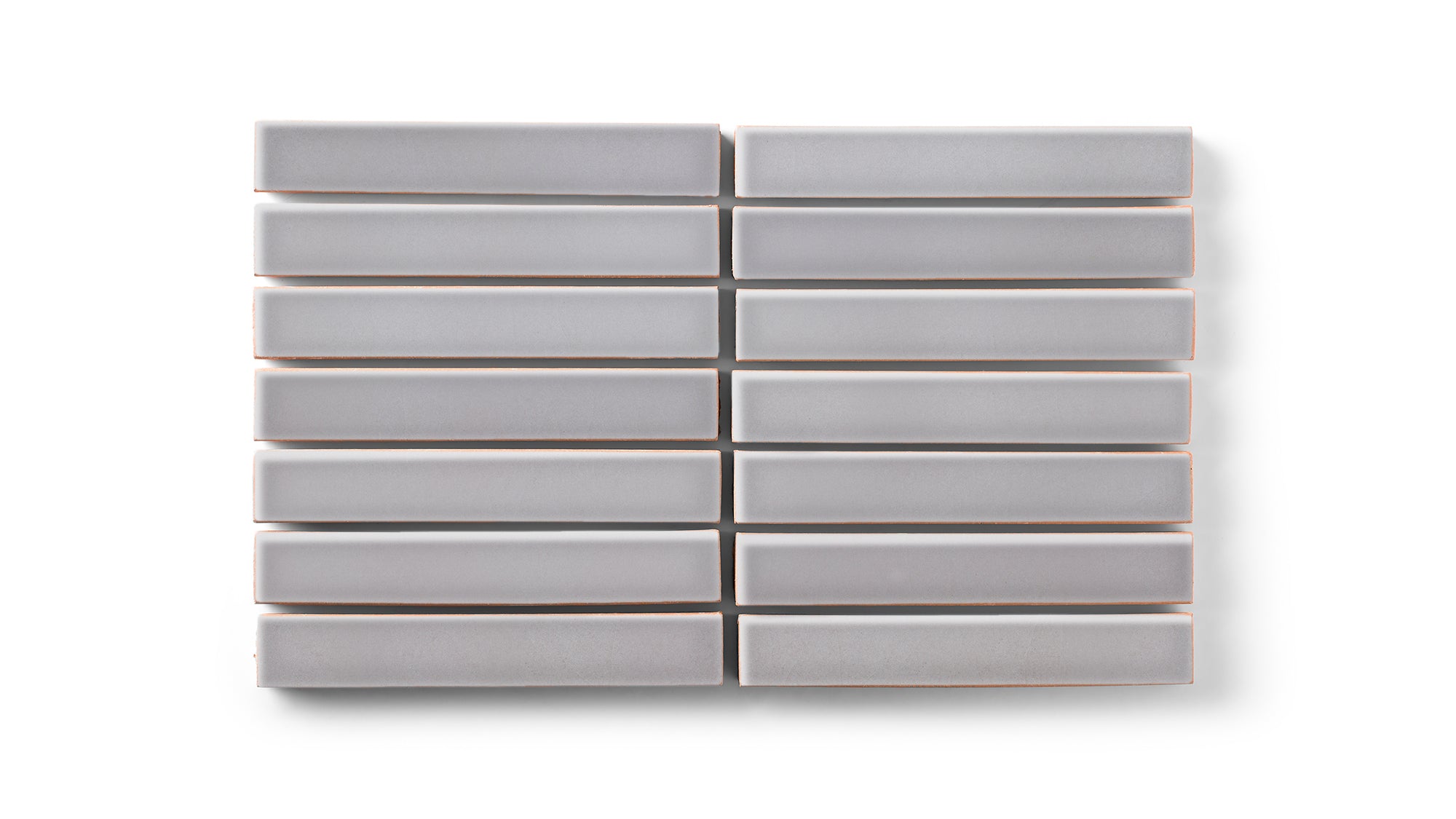 1x6 Straight Set Sheeted Original Ceramic Mosaic Tile in Dust Storm Gloss