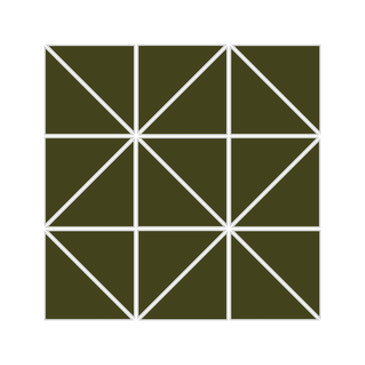 3" Triangle Sheeted - Quadrant Original Ceramic Mosaic Tile in Lone Pine Matte