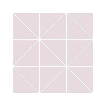 3" Triangle Sheeted - Quadrant Original Ceramic Mosaic Tile in Evening Glow Matte