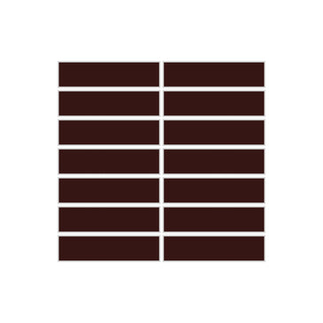 1x4 Straight Set Sheeted Original Ceramic Mosaic Tile in Garnet Matte