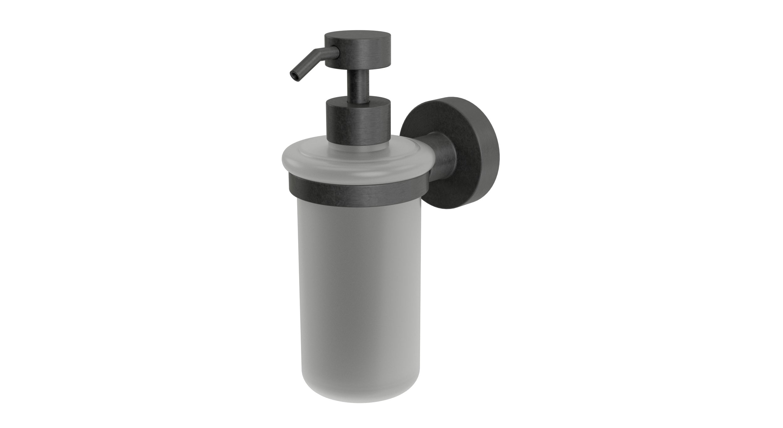 Flatiron Round Soap Dispenser in Blackened Nickel