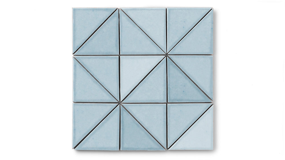 4" Triangle Original Ceramic Tile in Crater Lake Gloss