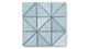 4" Triangle Original Ceramic Tile in Crater Lake Gloss