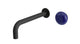 Foundry One Handle Wall Mount 7.5" Lavatory Faucet with Pebble Ceramic Knob Handle in Matte Black