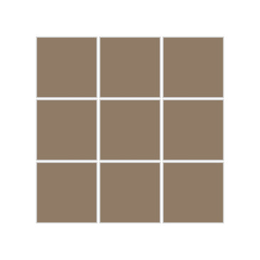 3x3 Straight Set Sheeted Original Ceramic Mosaic Tile in Sandstone Gloss